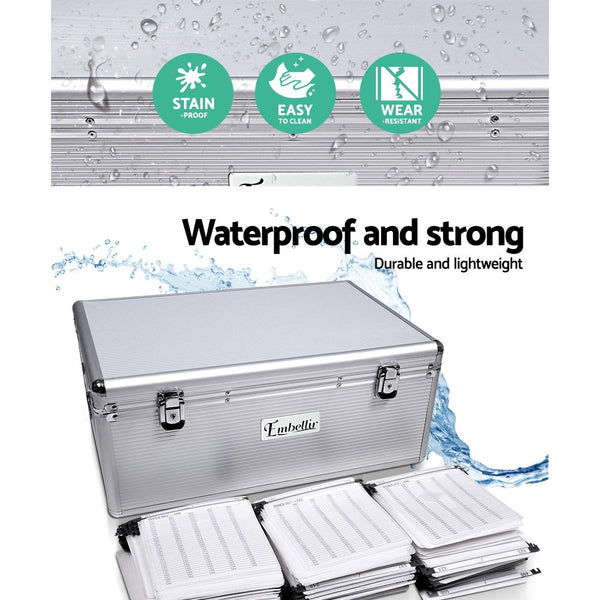 Embellir Cd Case Dvd Cases Storage Box 500 Discs Aluminium Folders Cd & Video Racks