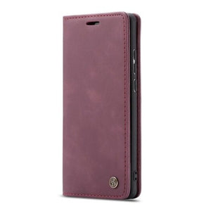 Magnetic Flip Thin Wallet Phone Cardslot For Samsung Galaxy A20e Red Wine