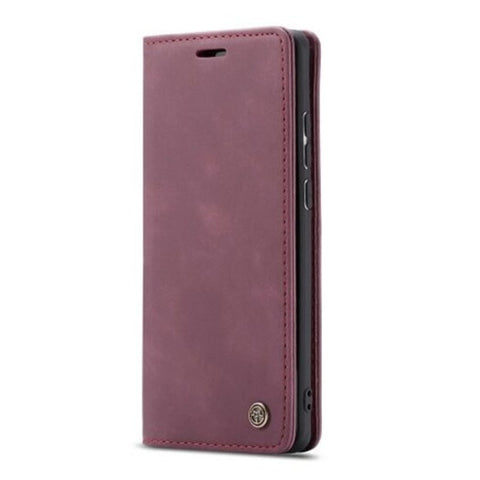 Magnetic Flip Thin Wallet Phone Cardslot For Samsung Galaxy A20e Red Wine