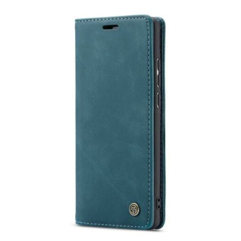 Retro Leather Wallet Flip Phone Card Slot For Samsung Galaxy A30s Greenish Blue Cases Covers & Skins