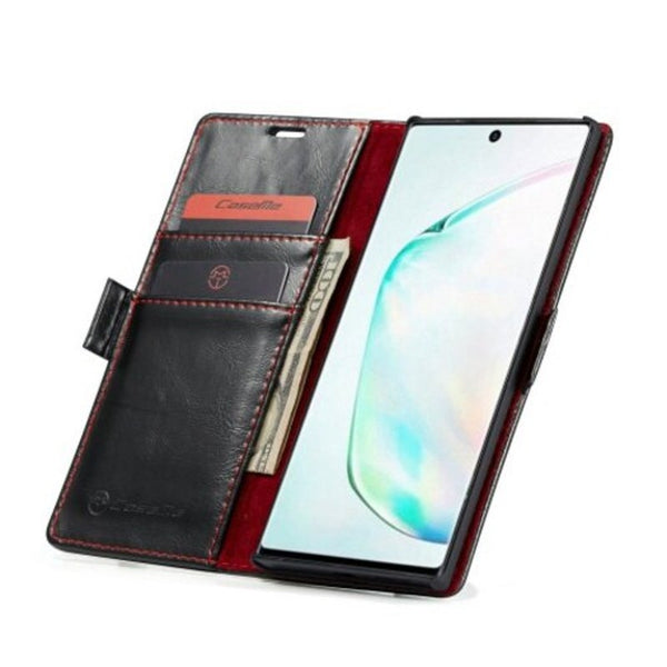 Multi-Card Slots Leather Flip Wallet Case For Samsung Galaxy Note10 Protection Shell