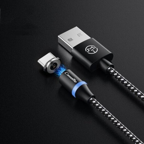 Type Strong Magnetic Charger Cable Phone Charging For Samsung Huawei Black
