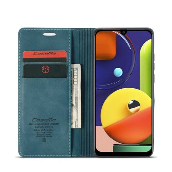Ultra Thin Wallet Flip Phone With Card Slot For Samsunggalaxy A50s Greenish Blue Cases Covers & Skins