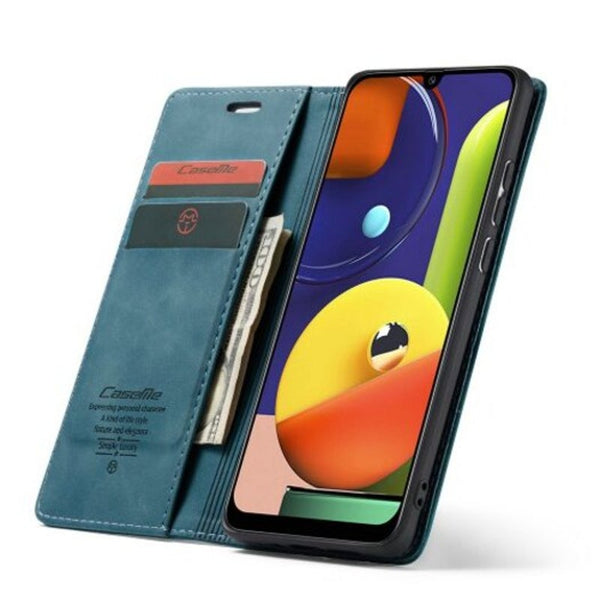 Ultra Thin Wallet Flip Phone With Card Slot For Samsunggalaxy A50s Greenish Blue Cases Covers & Skins