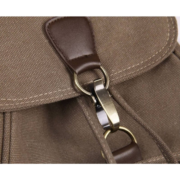 Casual Retro Style Waterproof Canvas Backpack Brown Women's Bags & Handbags