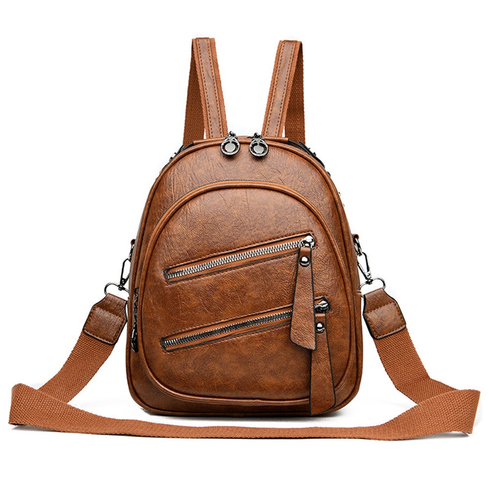 Casual Pu Leather Designer Small Backpack Purse Bags For Women Travel Pack Women's Bags & Handbags