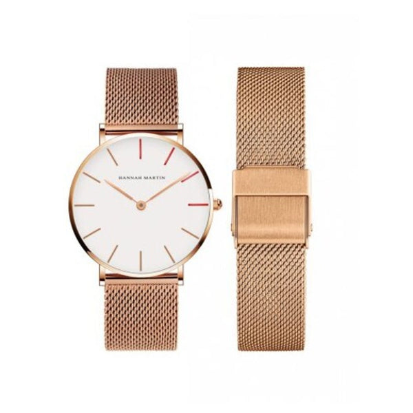 Veile Studios Casual Waterproof Stainless Steel Men's Or Women Ultra Thin Quartz Watch Multi A Watches