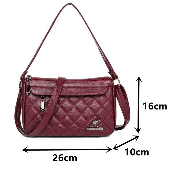 Casual Diamond Lattice Shoulder Bags Pu Leather Luxury Handbags Women Designer Large Capacity Purses Crossbody Women's Bags & Handbags