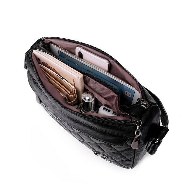 Casual Diamond Lattice Shoulder Bags Pu Leather Luxury Handbags Women Designer Large Capacity Purses Crossbody