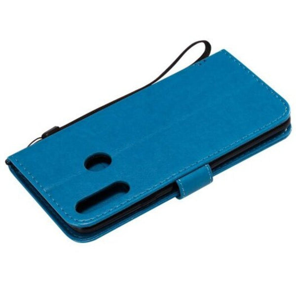 Cat Tree Embossing Pu Phone Case For Samsung Galaxy A20s Blue Cases Covers & Skins