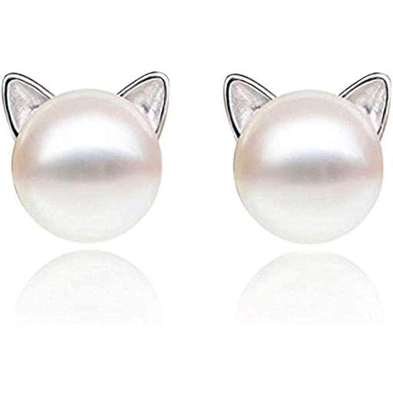 Veile Studios Cat Silk Pearl Anna Sterling Silver Cultured Earrings