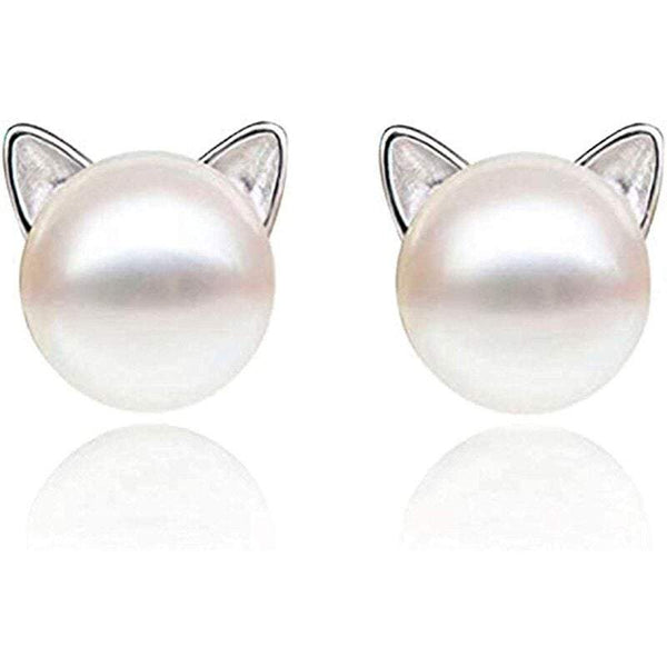 Veile Studios Cat Silk Pearl Anna Sterling Silver Cultured Earrings