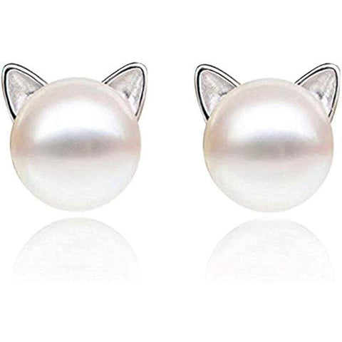 Veile Studios Cat Silk Pearl Anna Sterling Silver Cultured Earrings