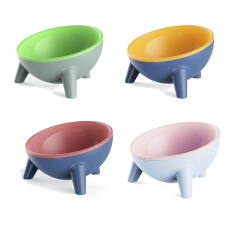 Cat Dog Bowl With Stand Pet Feeding Elevated Dishes Dishes Feeders & Fountains