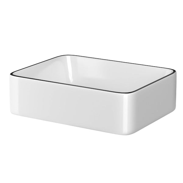 Cefito Bathroom Basin Ceramic Vanity Sink Hand Wash Bowl Above Counter 48X37cm Bathroom Sinks