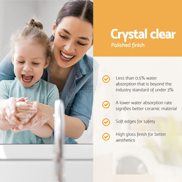 Cefito Bathroom Basin Ceramic Vanity Sink Hand Wash Bowl Above Counter 48X37cm Bathroom Sinks