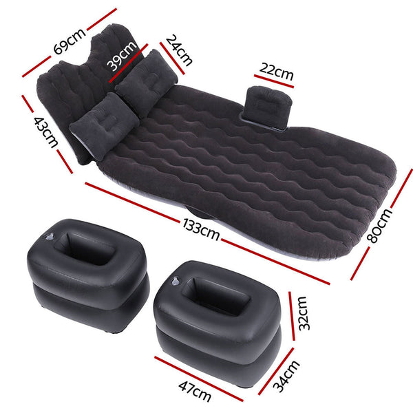 Weisshorn Car Mattress 176X80 Inflatable Suv Back Seat Camping Bed Charcoal Sleeping Bags