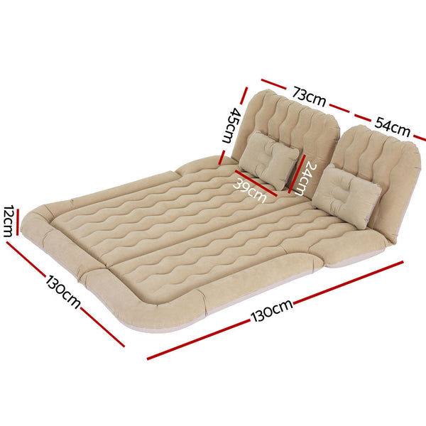 Weisshorn Car Mattress 175X130 Inflatable Suv Back Seat Camping Bed Beige Sleeping Bags