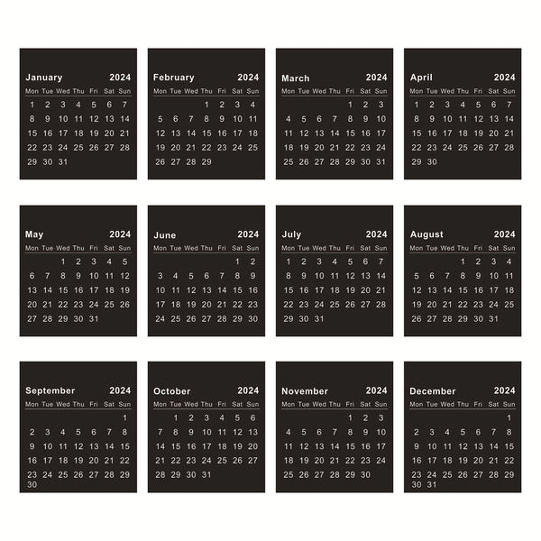 Creative Simple English Desktop Ornament Calendar