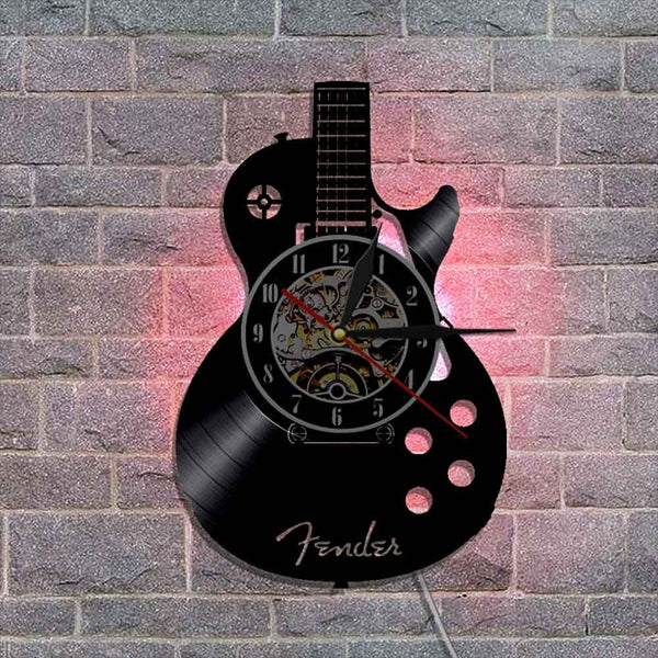Retro Guitar Vinyl Record Wall Clock Wall Clocks
