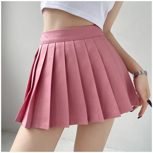Girls Pleated Skirt Women's Summer Short Korean Style High Waist A Line Skirts