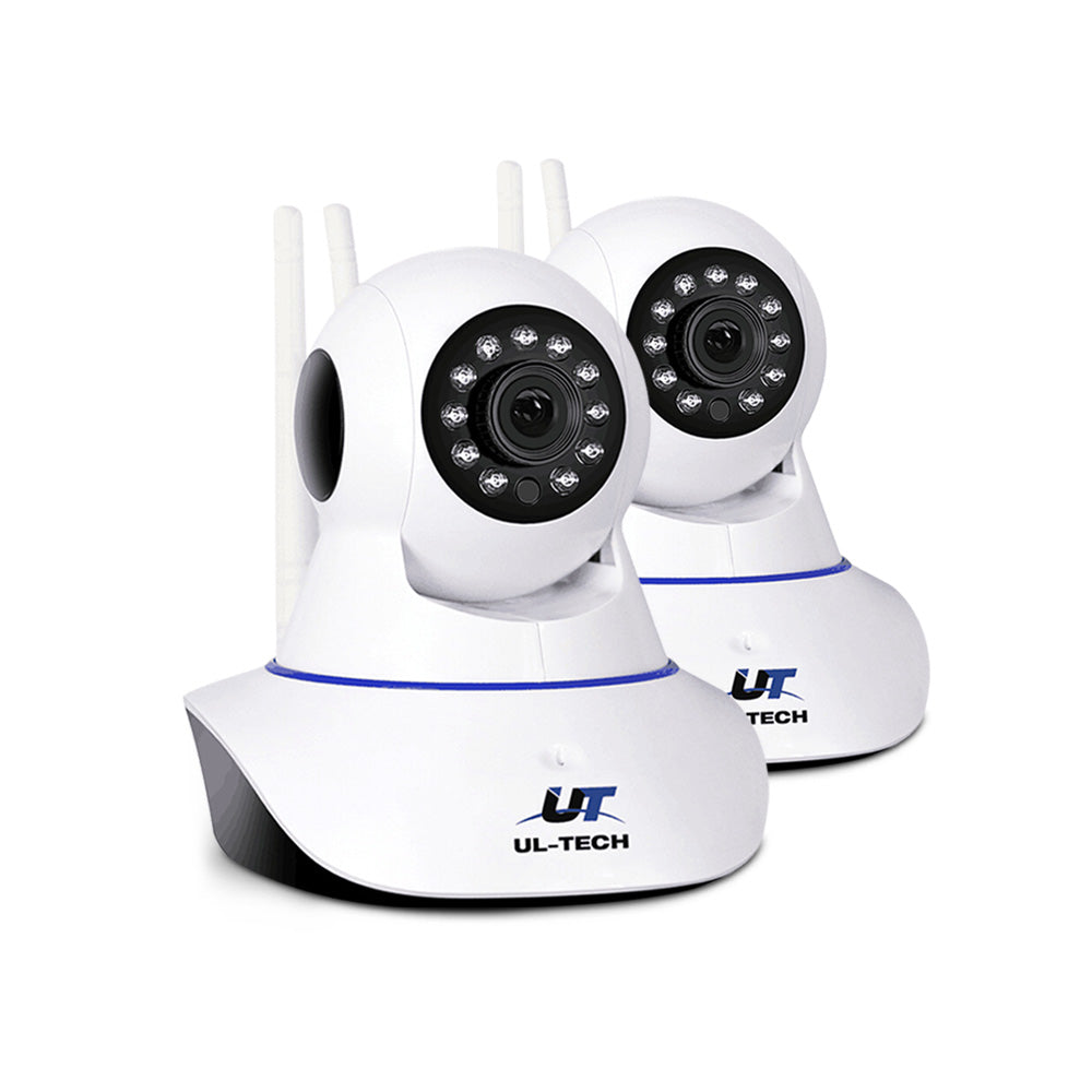 Ul Tech Set Of 2 1080P Ip Wireless Camera White Ip & Smart Security Camera Systems