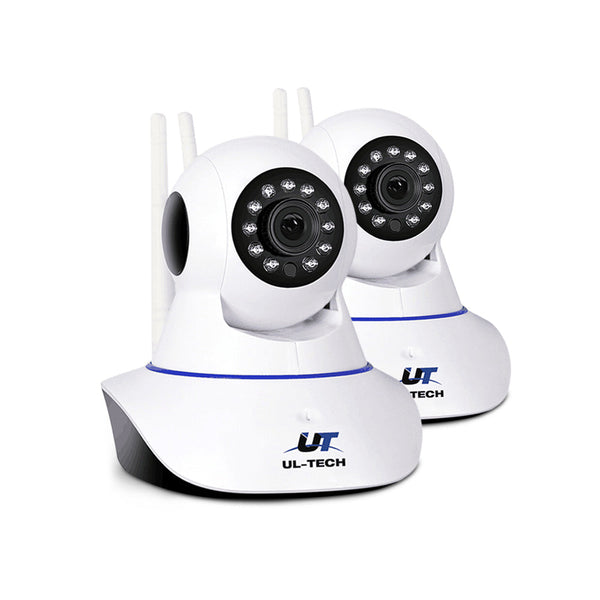 Ul Tech Set Of 2 1080P Ip Wireless Camera White Ip & Smart Security Camera Systems