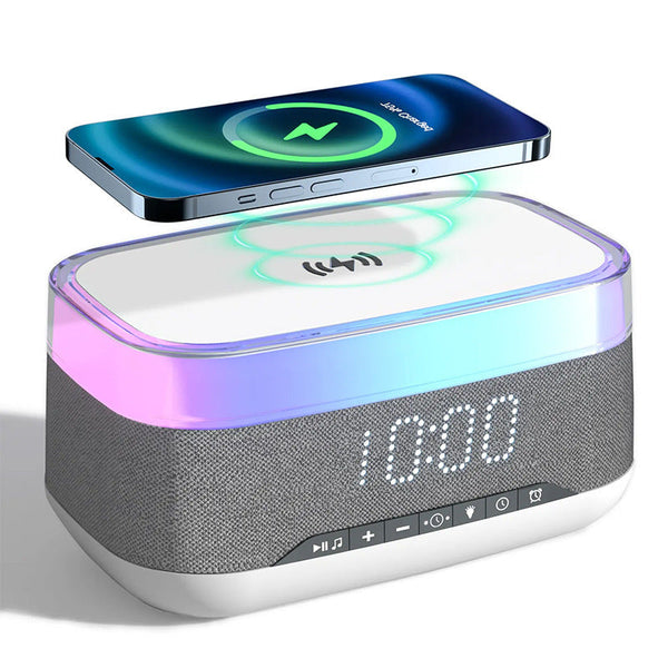 Intelligent Multifunctional Bluetooth Wireless Charger Alarm Clock Night Light Alarm Clocks & Clock Radios
