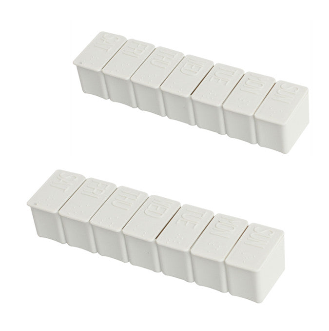 2Pcs Seven Grid Portable Pill Box Pill Boxes