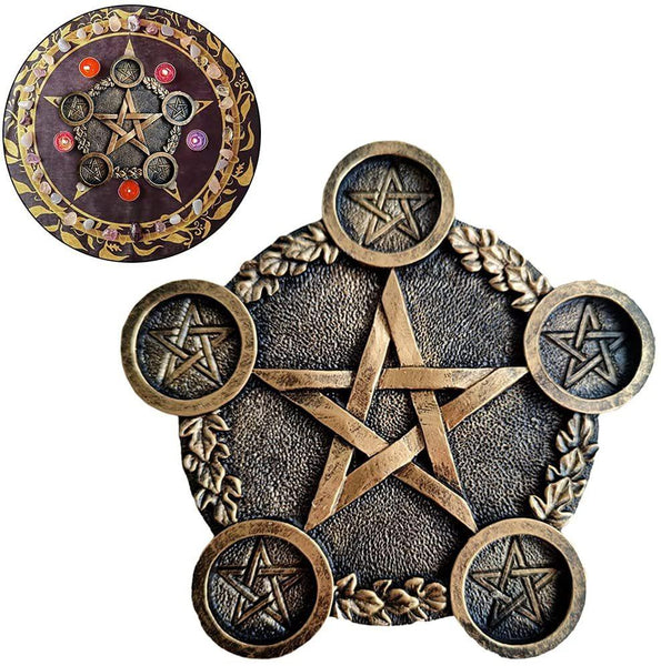 Candle Holders & Accessories Resin Pentagram Tealight Candle Holder Home Decor