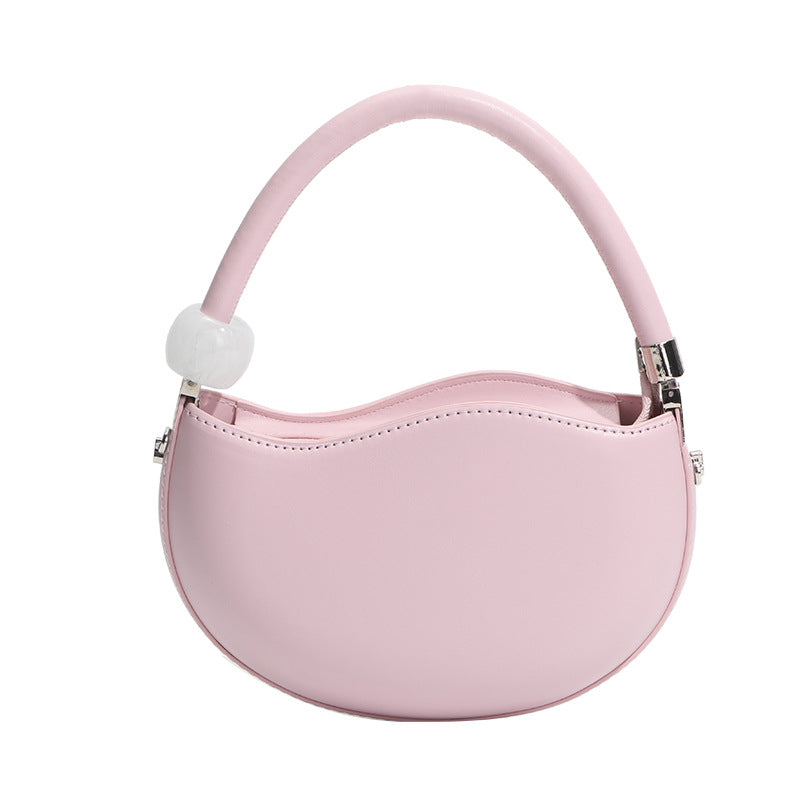 Womens Fashion Niche Handheld Single Shoulder Crossbody Bag Pu Material Cute Women's Bags & Handbags