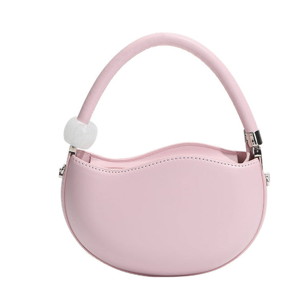 Womens Fashion Niche Handheld Single Shoulder Crossbody Bag Pu Material Cute Women's Bags & Handbags