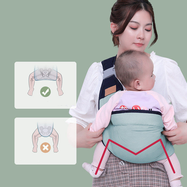 One-Handed Newborn Baby Carrier Cotton Wrap Sling Safety Ring Kerchief Comfortable Infant Bag