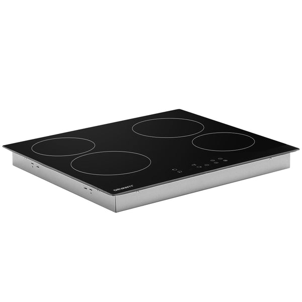 Devanti Ceramic Cooktop 60Cm Electric Cooker 4 Burner Stove Hob Touch Control Cooktops