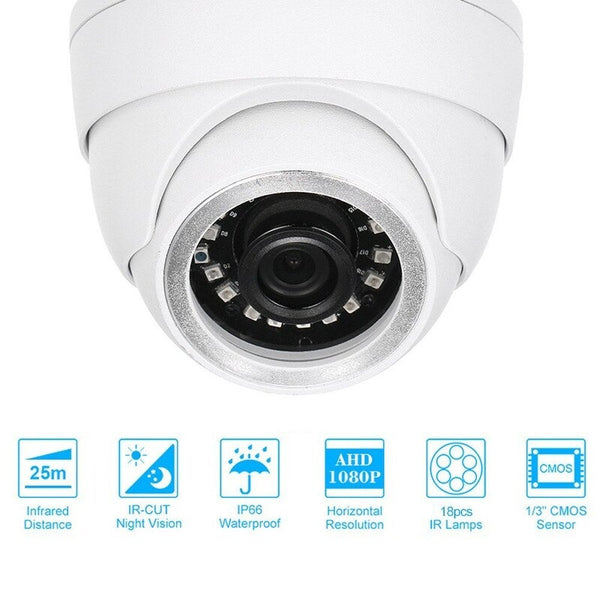 Cctv Camera 1 / 3 Inch Cmos Color 1080P High Resolution 18 Lamps Nightvison Indoor Dome Analog Security Security Cameras
