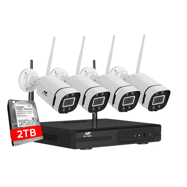 Ul Tech 3Mp Wireless Cctv Wifi Security Camera System Ip Cameras 8Ch Nvr 2Tb Ip & Smart Security Camera Systems