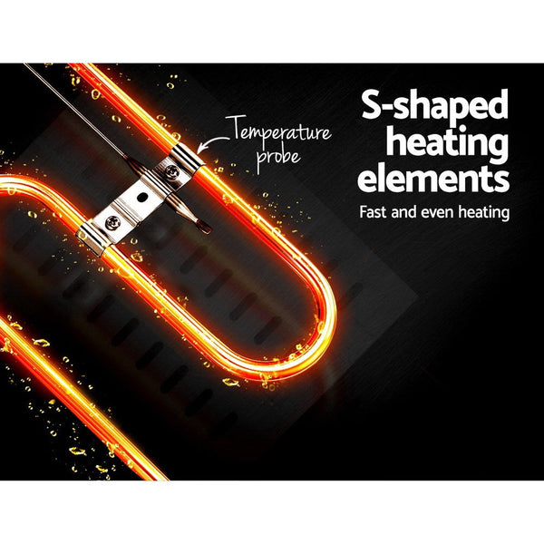 Devanti Electric Commercial Deep Fryer Twin Frying Basket Chip Cooker Kitchen Deep Fryers