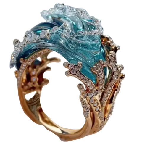 Metal Open Geometric Ring And American Style Rings