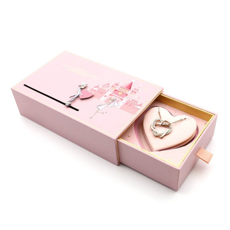 Veile Studios Love Castle Jewellery Box Ring Necklace Storage Organising Jewelry Pink Jewellery Boxes