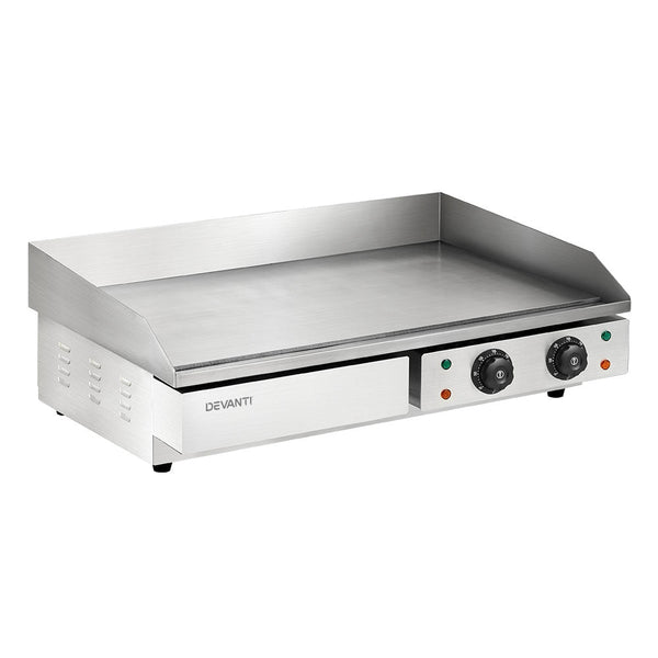 Devanti Commercial Electric Griddle Bbq Grill Hot Plate Stainless Steel 4400W Cooktops