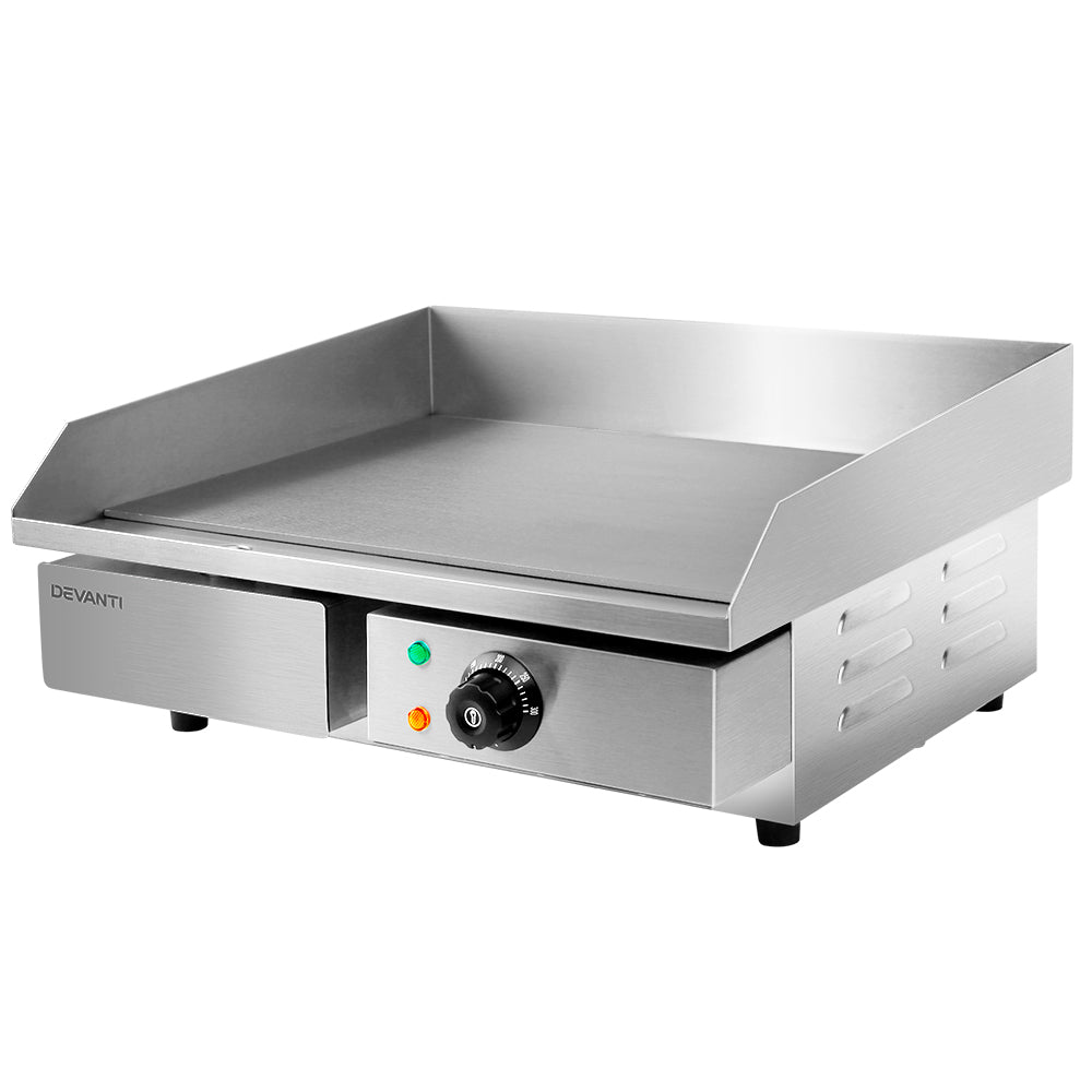 Devanti Commercial Electric Griddle Bbq Grill Pan Hot Plate Stainless Steel Grills & Griddles