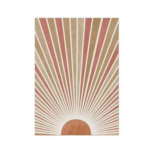 Celestial Canvas Abstract Lanscape Sun Moon Prints Posters & Prints