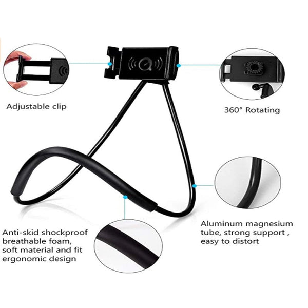 Mounts & Holders Cell Phone Holder Lazy Tablet Bracket Universal Neck Stand For Iphone Adjustable Rotating Gooseneck Mount With Multiple Function Blac