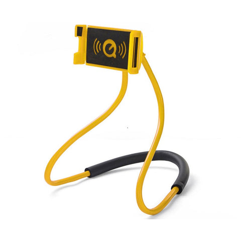 Cell Phone Holder Lazy Tablet Bracket Universal Neck Stand For Iphone Adjustable Rotating Gooseneck Mount With Multiple Function Yellow