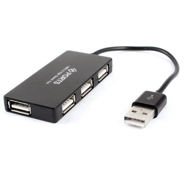 15Cm 4 Port Usb 2.0 Hub Mini Ultra Thin Splitter Cable Adapter Pclaptop Black Usb Cables Hubs & Adapters