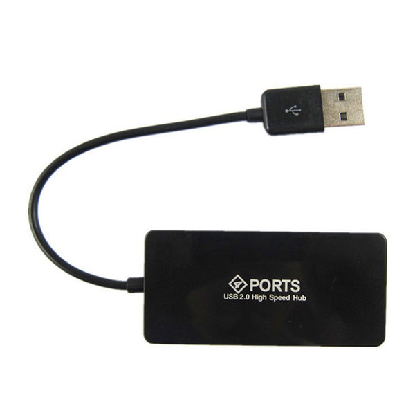 15Cm 4 Port Usb 2.0 Hub Mini Ultra Thin Splitter Cable Adapter Pclaptop Black Usb Cables Hubs & Adapters