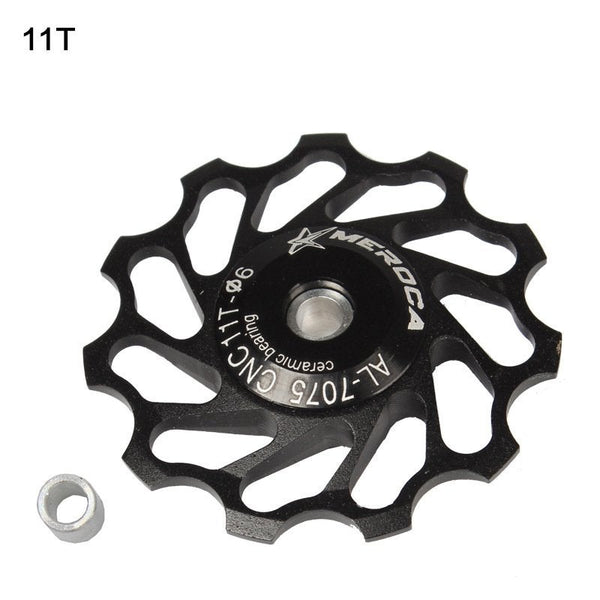 Ceramic Bearing Mountain Bike Road Bicycle 11T 13T Rear Guide Pulley Black Rear Derailleurs