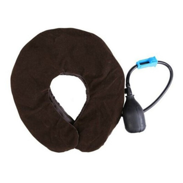 Cervical Neck Vertebra Traction Brace Massager Deep Brown Massagers