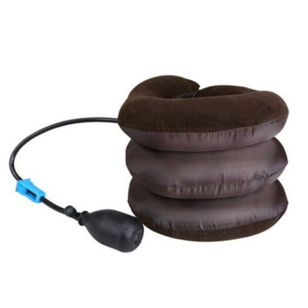 Cervical Neck Vertebra Traction Brace Massager Deep Brown Massagers