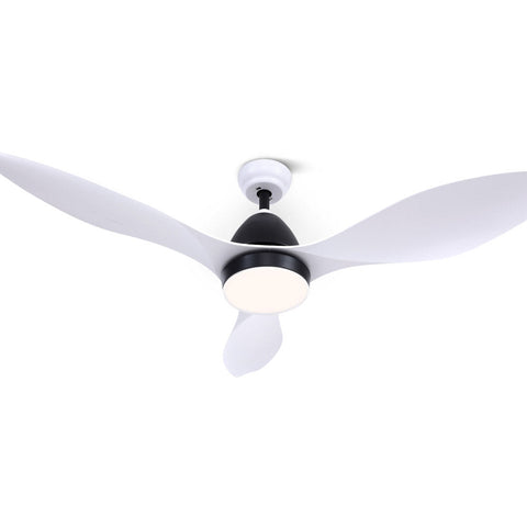 Devanti Ceiling Fan Light Remote Control Fans White 48'' 3 Blades